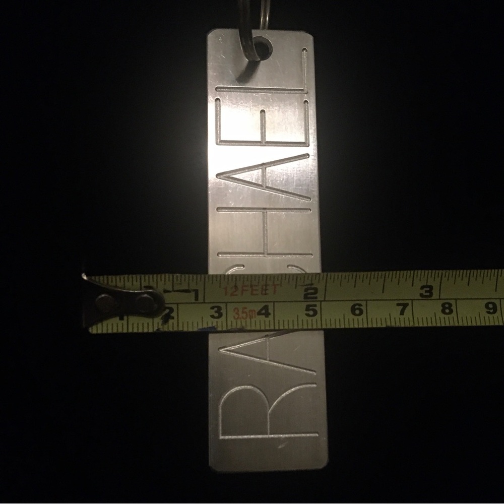Metal Aluminum Alloy RACHAEL Keychain - Picture 6 of 6